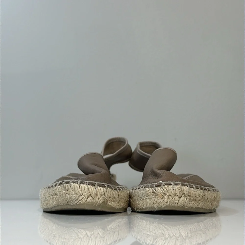 Anthropologie Gaimo Leather Slingback Espadrille Sandals Size 36(5.5)